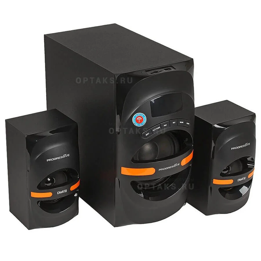 Акустическая система Dialog Progressive AP-210B BLACK 2.1, 30W+2*15W RMS, Bluetooth, USB+SD reader
