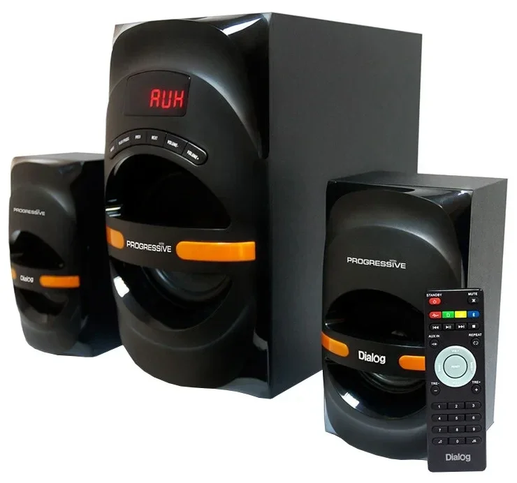 Акустическая система Dialog Progressive AP-210B BLACK 2.1, 30W+2*15W RMS, Bluetooth, USB+SD reader