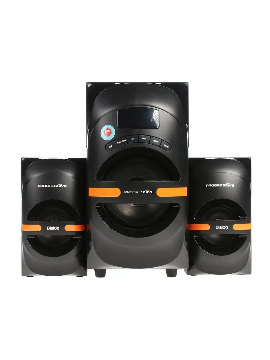 Акустическая система Dialog Progressive AP-210B BLACK 2.1, 30W+2*15W RMS, Bluetooth, USB+SD reader
