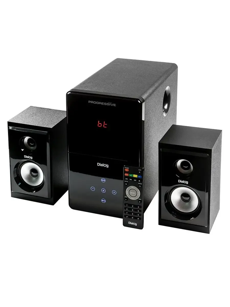 Акустическая система Dialog Progressive AP-220 черный 2.1, 30W+2*12W RMS, USB+SD reader