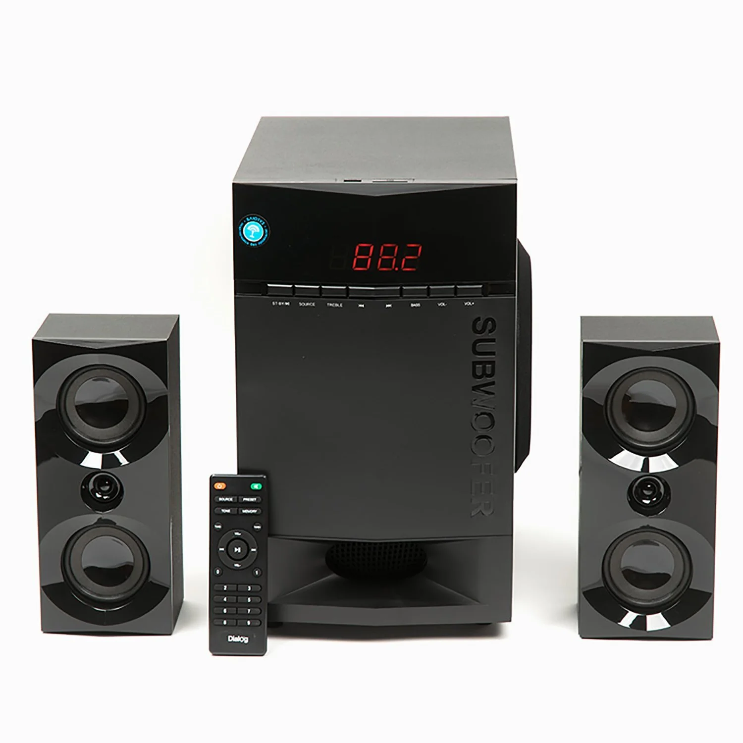 Акустическая система Dialog Progressive AP-230 BLACK акустические колонки 2.1, 35W+2*15W RMS, Bluetooth, USB+SD reader