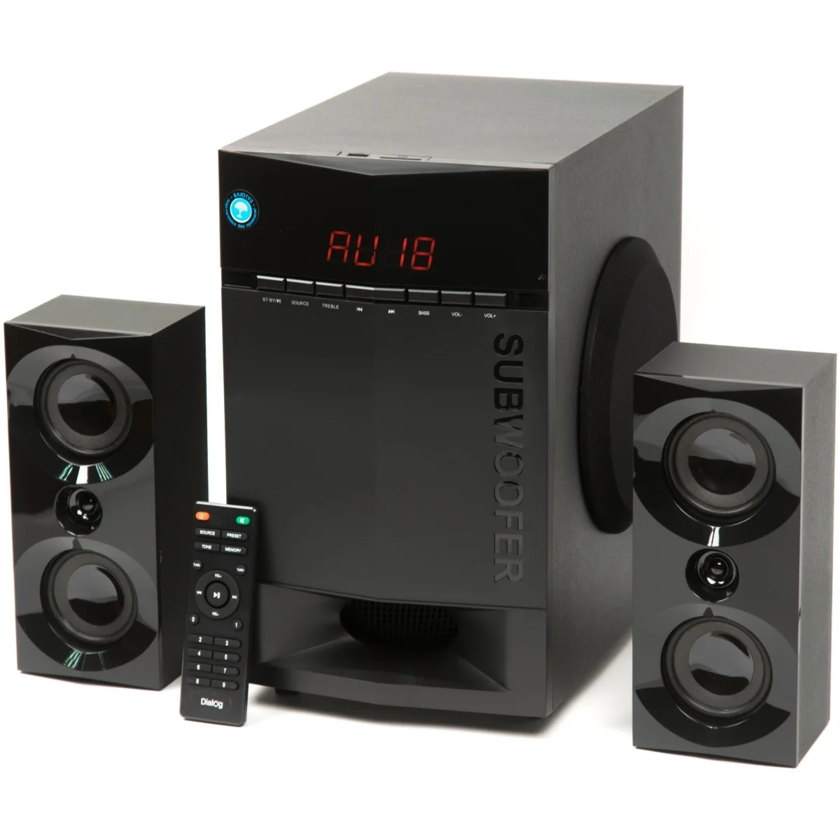 Акустическая система Dialog Progressive AP-230 BLACK акустические колонки 2.1, 35W+2*15W RMS, Bluetooth, USB+SD reader