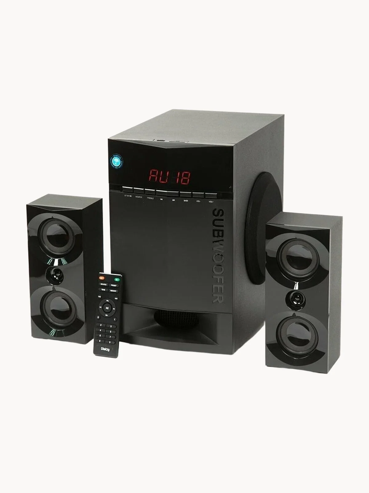 Акустическая система Dialog Progressive AP-230 BLACK акустические колонки 2.1, 35W+2*15W RMS, Bluetooth, USB+SD reader