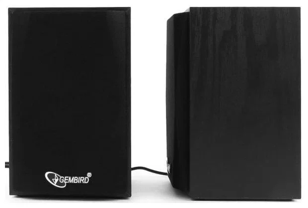Акустическая система Gembird SPK-201, черный МДФ,2х2,5 Вт, регулятор громкости, USB