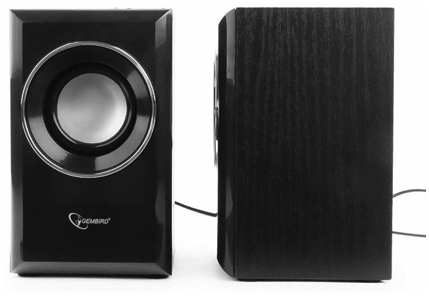 Акустическая система Gembird SPK-204, черный МДФ,2х3 Вт, регулятор громкости, USB