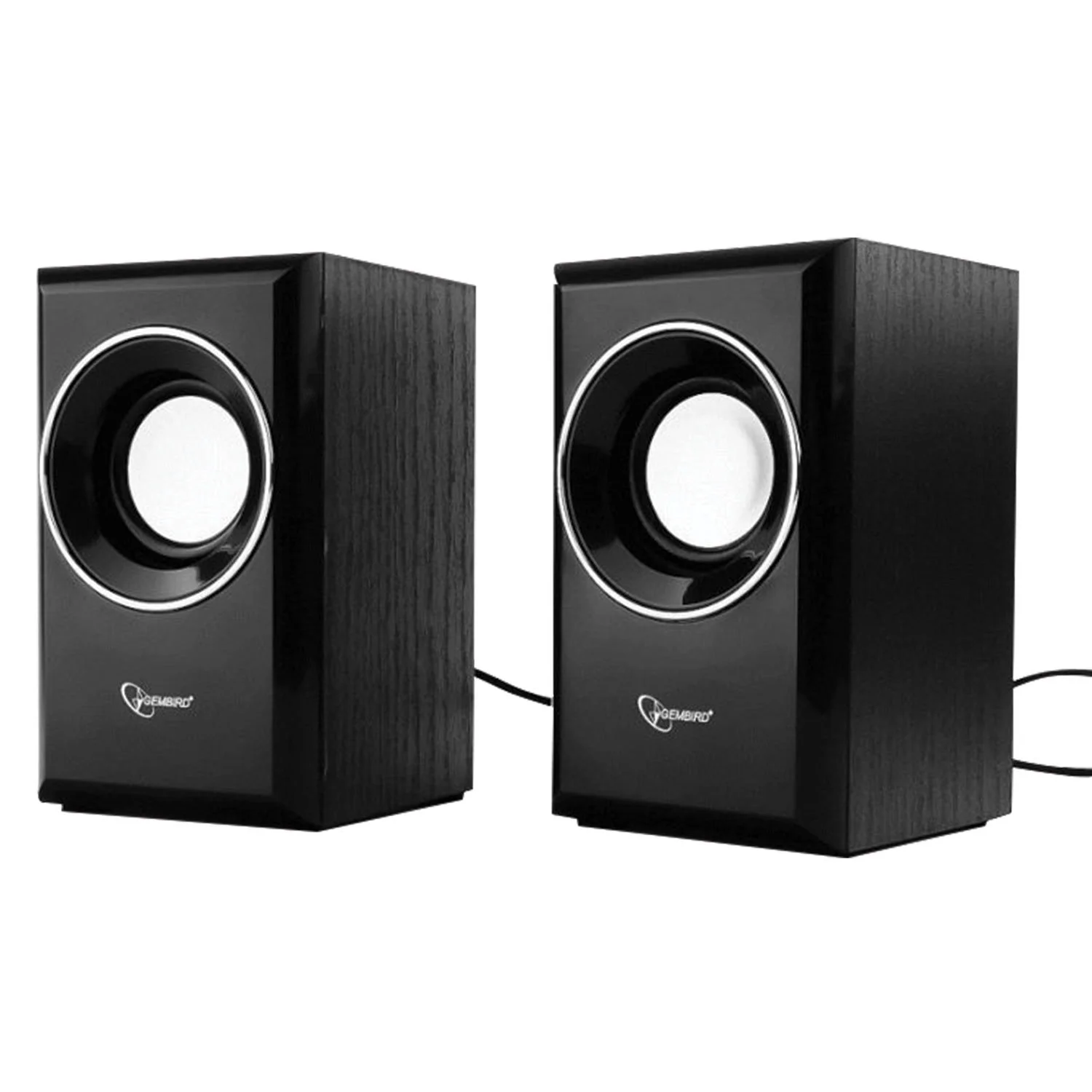 Акустическая система Gembird SPK-204, черный МДФ,2х3 Вт, регулятор громкости, USB
