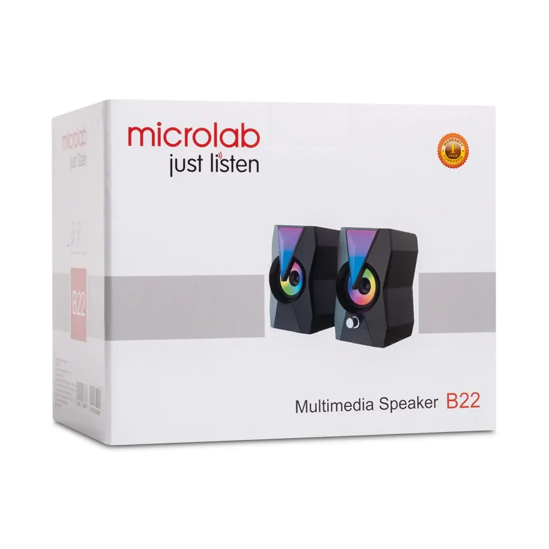 Акустическая система MICROLAB B22 черный 6 Вт RMS, Распределение мощности 3 Вт x2, Гармонические искажения: < 0,5% (1 Вт 1 кГц), Частотная характерист