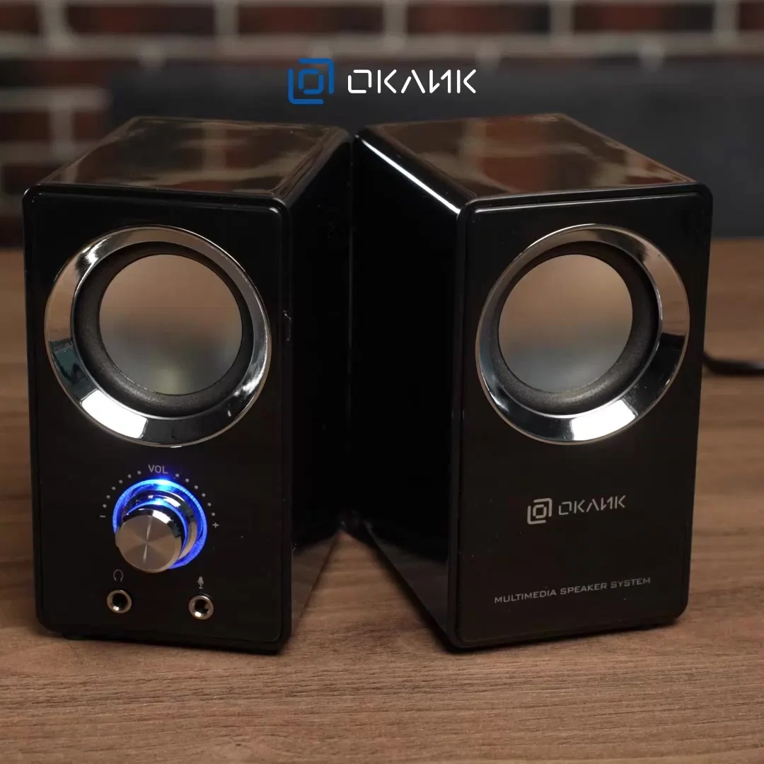Акустическая система Oklick OK-116 2.0 черный 6Вт