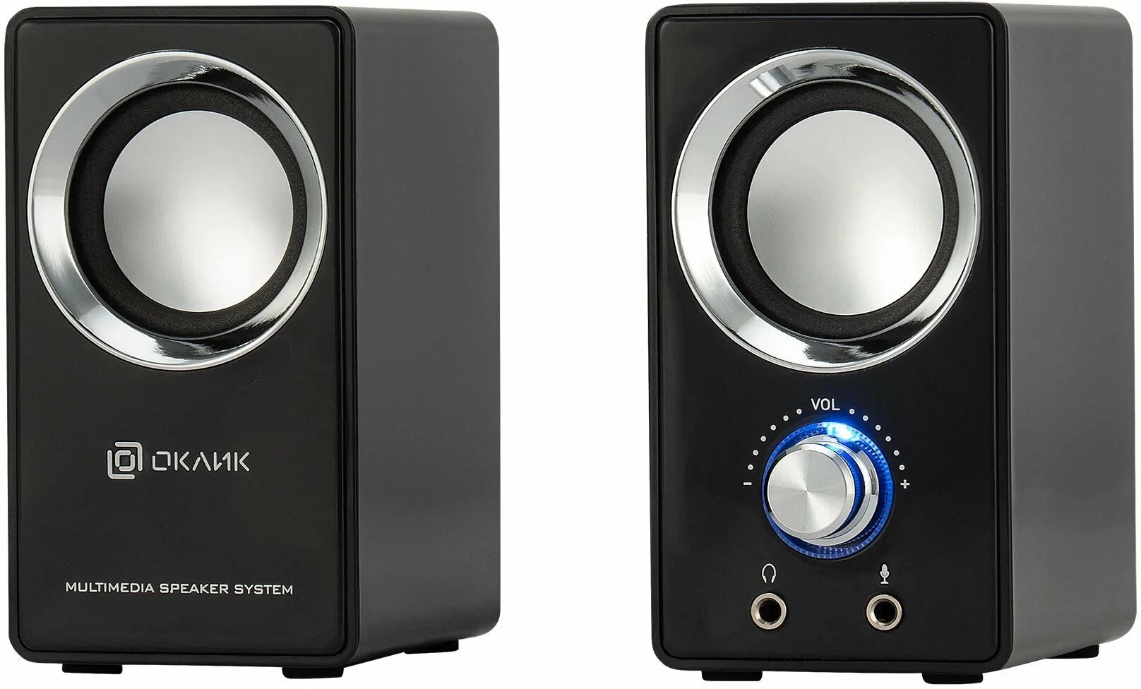 Акустическая система Oklick OK-116 2.0 черный 6Вт
