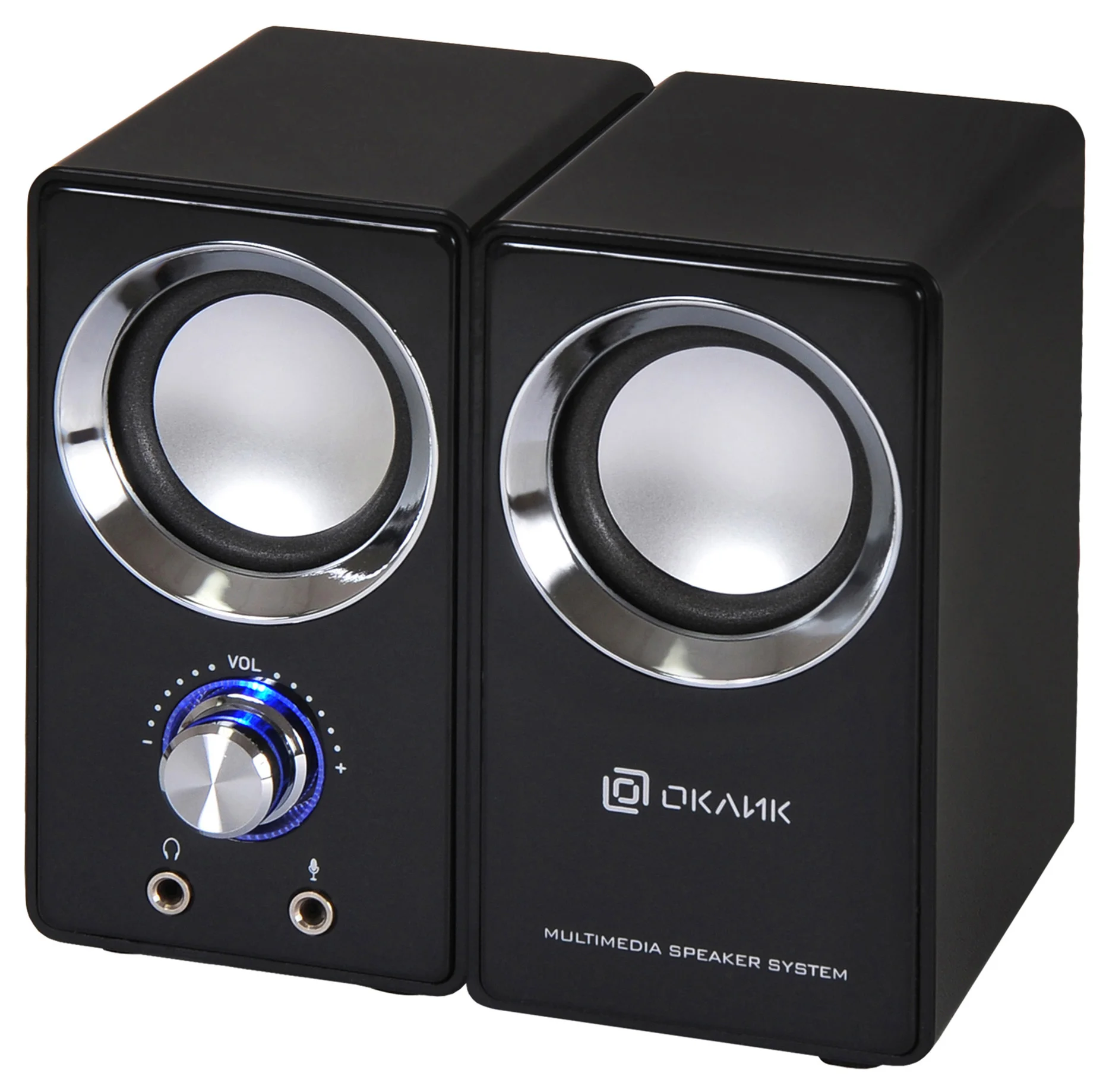 Акустическая система Oklick OK-116 2.0 черный 6Вт