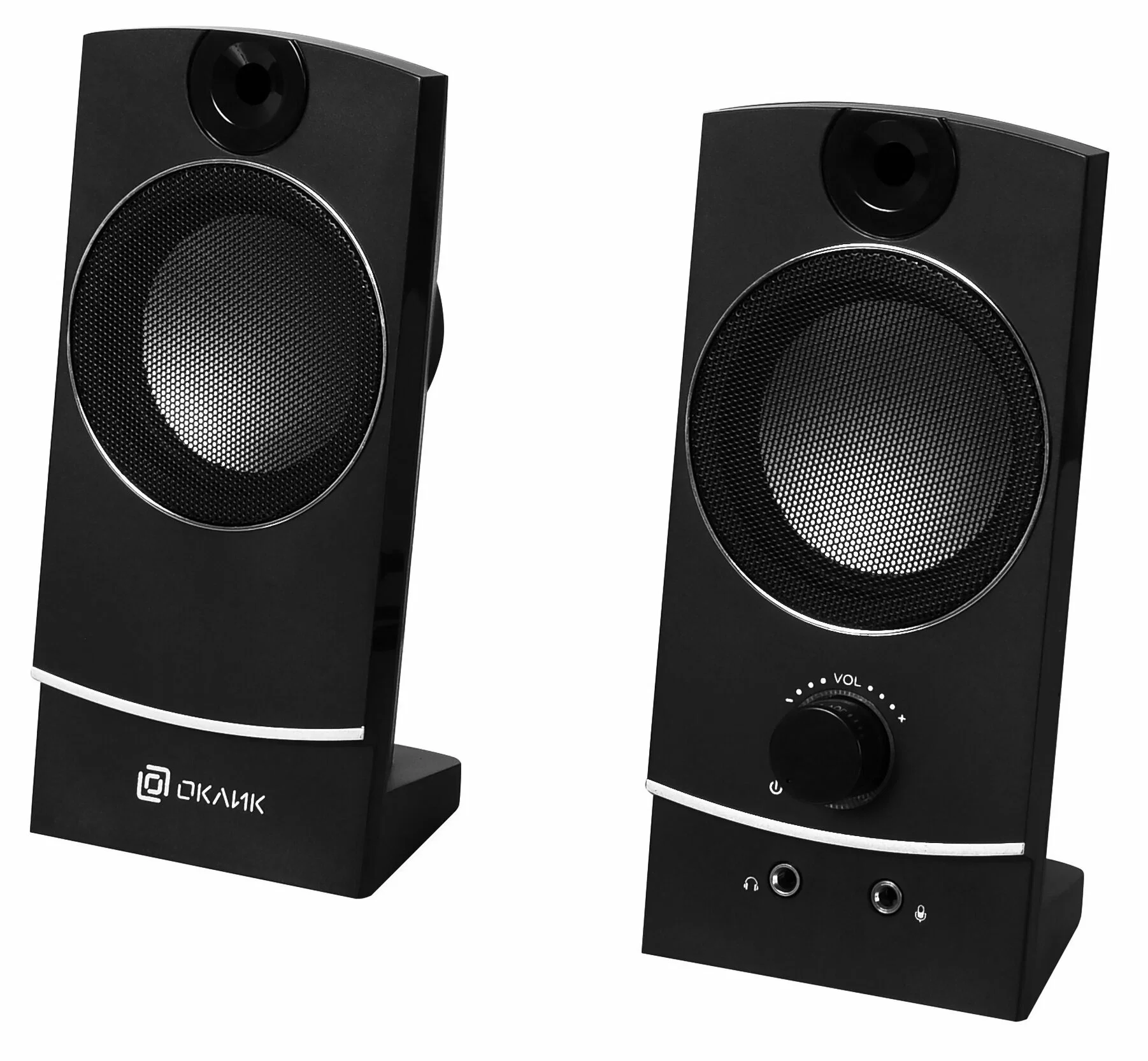 Акустическая система Oklick OK-118 2.0 черный 4Вт