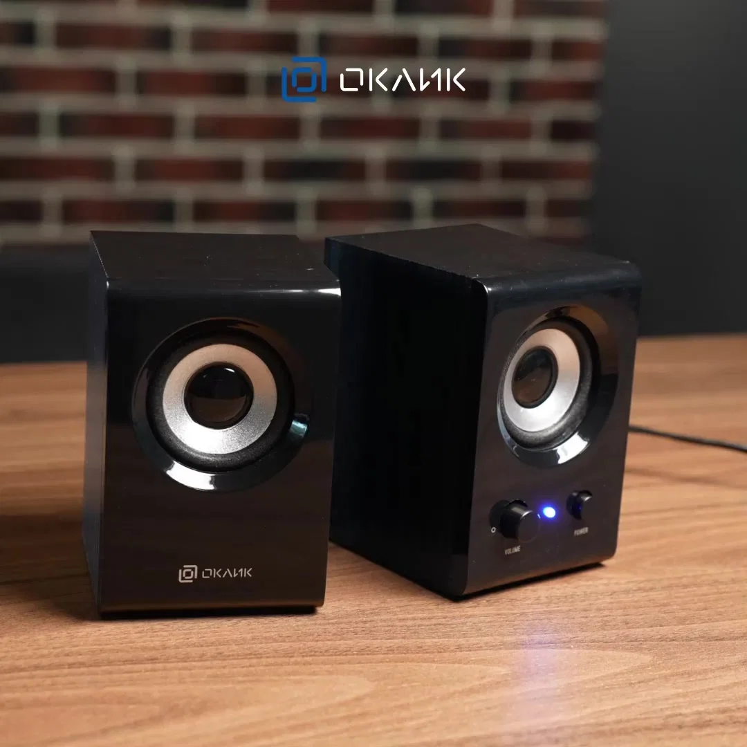 Акустическая система Oklick OK-160 2.0 черный 6Вт