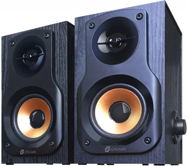 Акустическая система Oklick OK-162 2.0 темное дерево 8Вт
