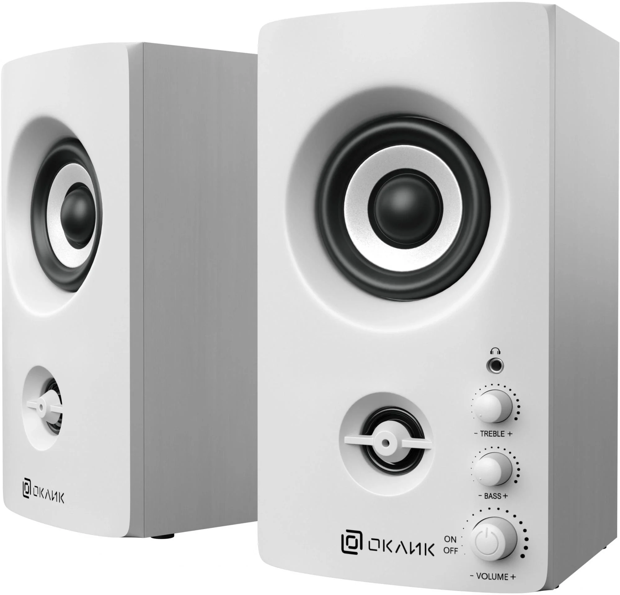 Акустическая система Oklick OK-164 2.0 белый 30Вт
