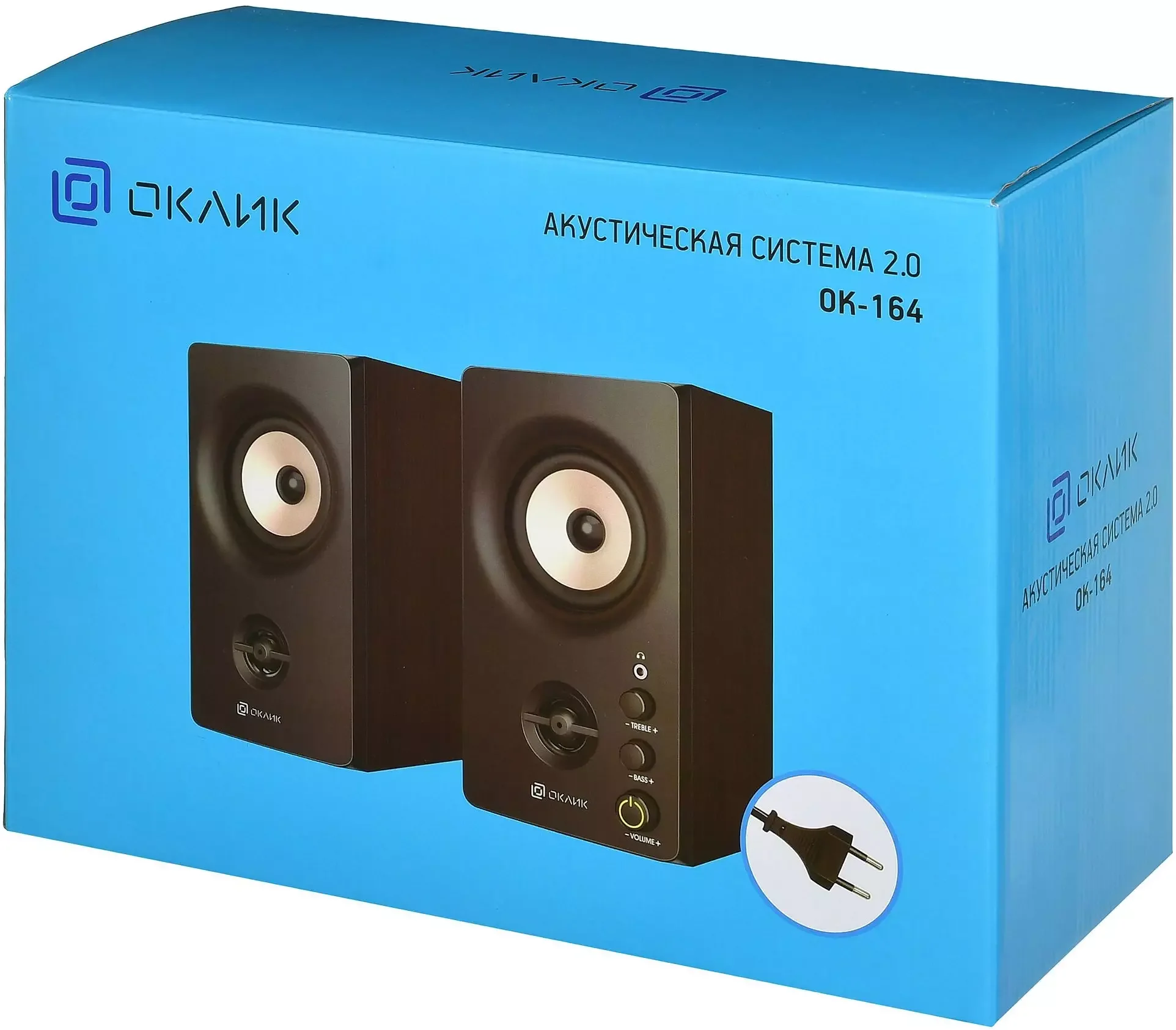 Акустическая система Oklick OK-164 2.0 черный 30Вт