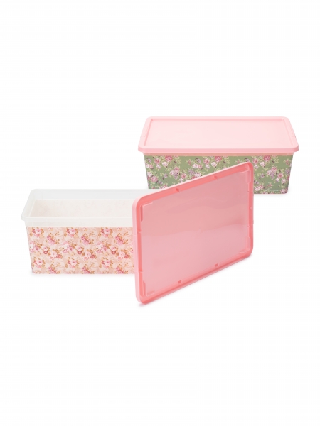 POLIMERBYT ПРОВАНС FLEUR Коробка 5.5л прямоугольная