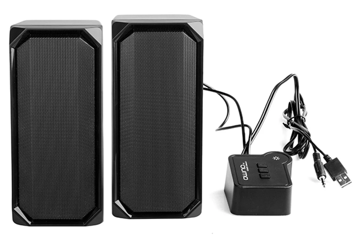 Акустическая система RGb 2.0 + Bluetooth, Qumo Charisma (ВТ 0054), 15ВТ, объемное звучание, отключаемая многорежимная RGb подсветка, USB+Jack 3,5мм