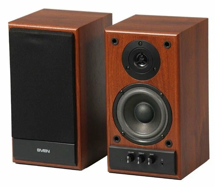 Акустическая система SVEN SPS-702 2.0 коричневый/орех 40Вт