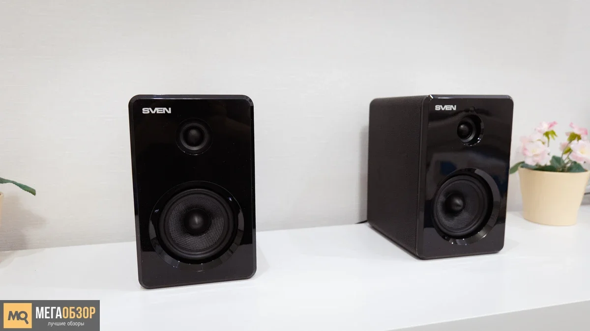 Акустическая система SVEN SPS-730 2.0 черные (2x25Вт, экокожа, USB/SD, пульт ДУ, Bluetooth)