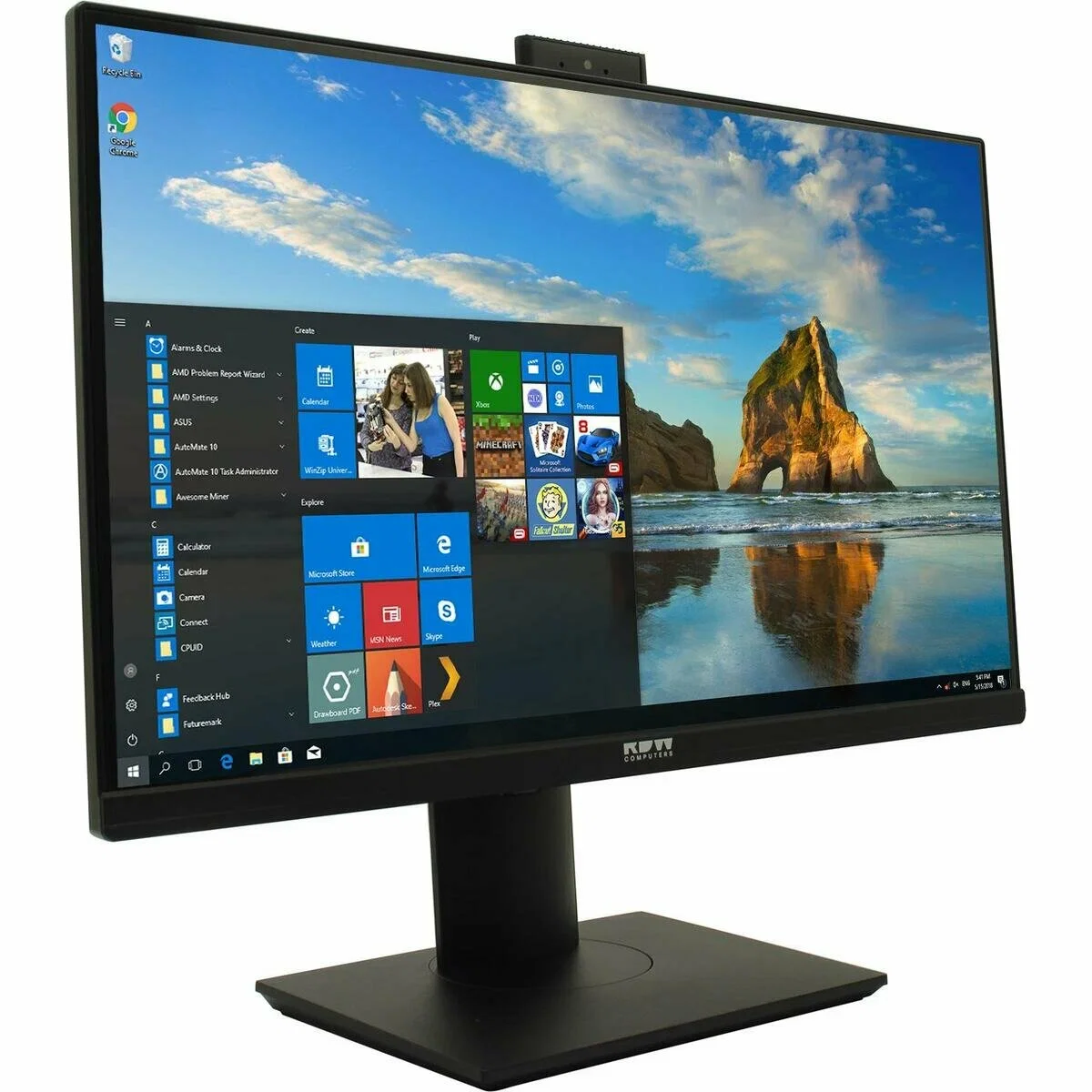 Монитор 23.8" RDW Computers RDW2402K IPS 1920x1080, 100 Гц, 4 мс, 16:9, 300 кд/м², VGA, HDMI 1.4, DP 1.2, USB-C, 3.5 Jack, USB Hub (2x USB 3.2), динам