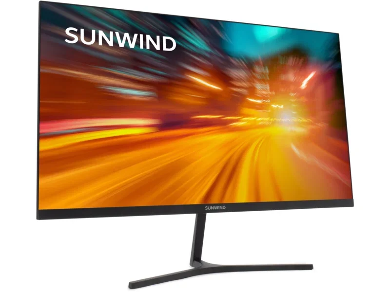 Монитор 23.8" SunWind SM-24FI401 IPS 1920x1080, 180 Гц, 1 мс, 16:9, 250 кд/м², 1xVGA, 1xHDMI, 1xDP, 1x3.5 мм, черный