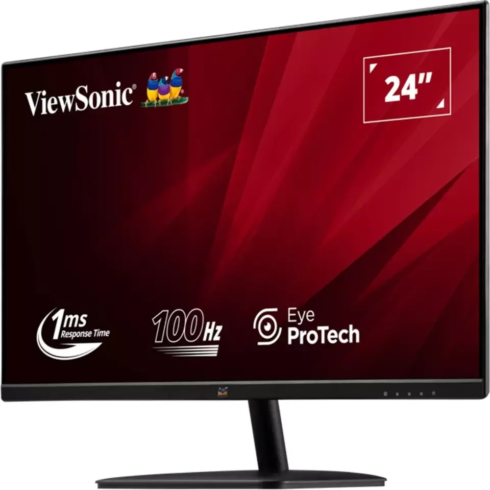 Монитор 23.8" ViewSonic VA2432-MHD-3 IPS 1920x1080, 75 Гц, 4 мс, 16:9, 250 кд/м², VGA, HDMI 1.4, DP 1.2, 3.5 Jack, динамики (2x2 Вт), черный