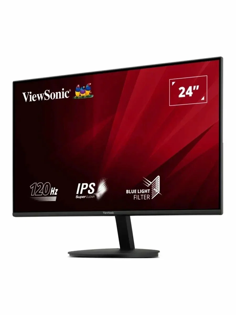 Монитор 23.8" ViewSonic VA24E1-H IPS 1920x1080, 120 Гц, 5 мс, 16:9, 250 кд/м², HDMI 1.4, VGA, черный