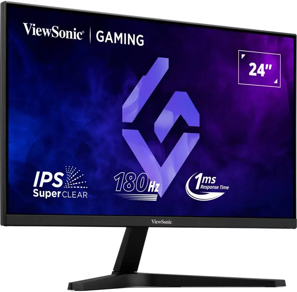 Монитор 23.8" ViewSonic VX24G1-HD IPS 1920x1080, 180 Гц, 1 мс (MPRT), 16:9, 300 кд/м², 2xHDMI 2.0, DP 1.4, 3.5 Jack, HDR10, G-Sync Compatible, черный