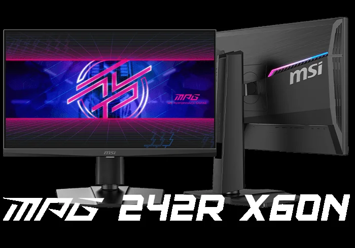 Монитор 24" MSI MPG 242R X60N TN FHD, 600 Гц, 0.1 мс (GtG), 16:9, 500 кд/м², HDMI 2.1 x2, DP 1.4a, USB-C (98 Вт PD), DisplayHDR 400, Adaptive-Sync, RG
