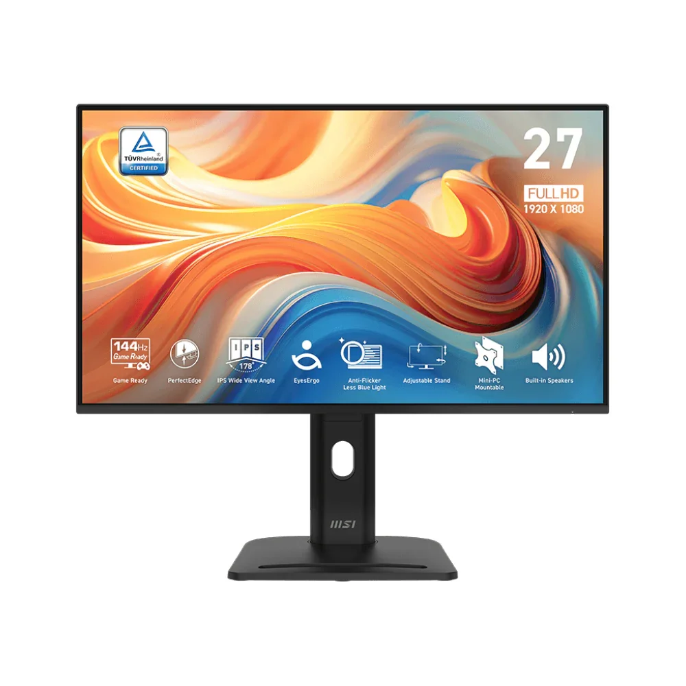 Монитор 24" MSI PRO MP245PG E14 IPS FHD, 144 Гц, 1 мс (MPRT), 16:9, 300 кд/м², HDMI 2.0, DP 1.2a, VGA, встроенные динамики (2x2 Вт), Adaptive-Sync, по