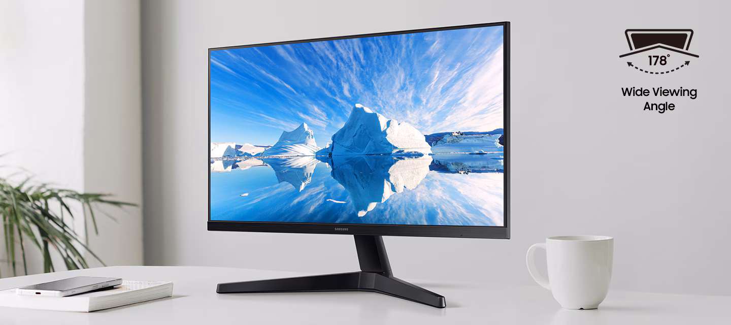 Монитор 24" Samsung Essential S3 S24F330EAIXCI VA FHD, 100 Гц, 5 мс (GtG), 16:9, 250 кд/м², HDMI 1.4, VGA, черный