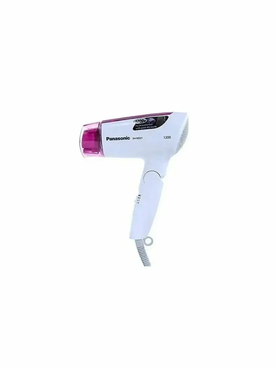 Фен Panasonic EH-ND21-P615 белый/розовый, 1200 Вт, компактный