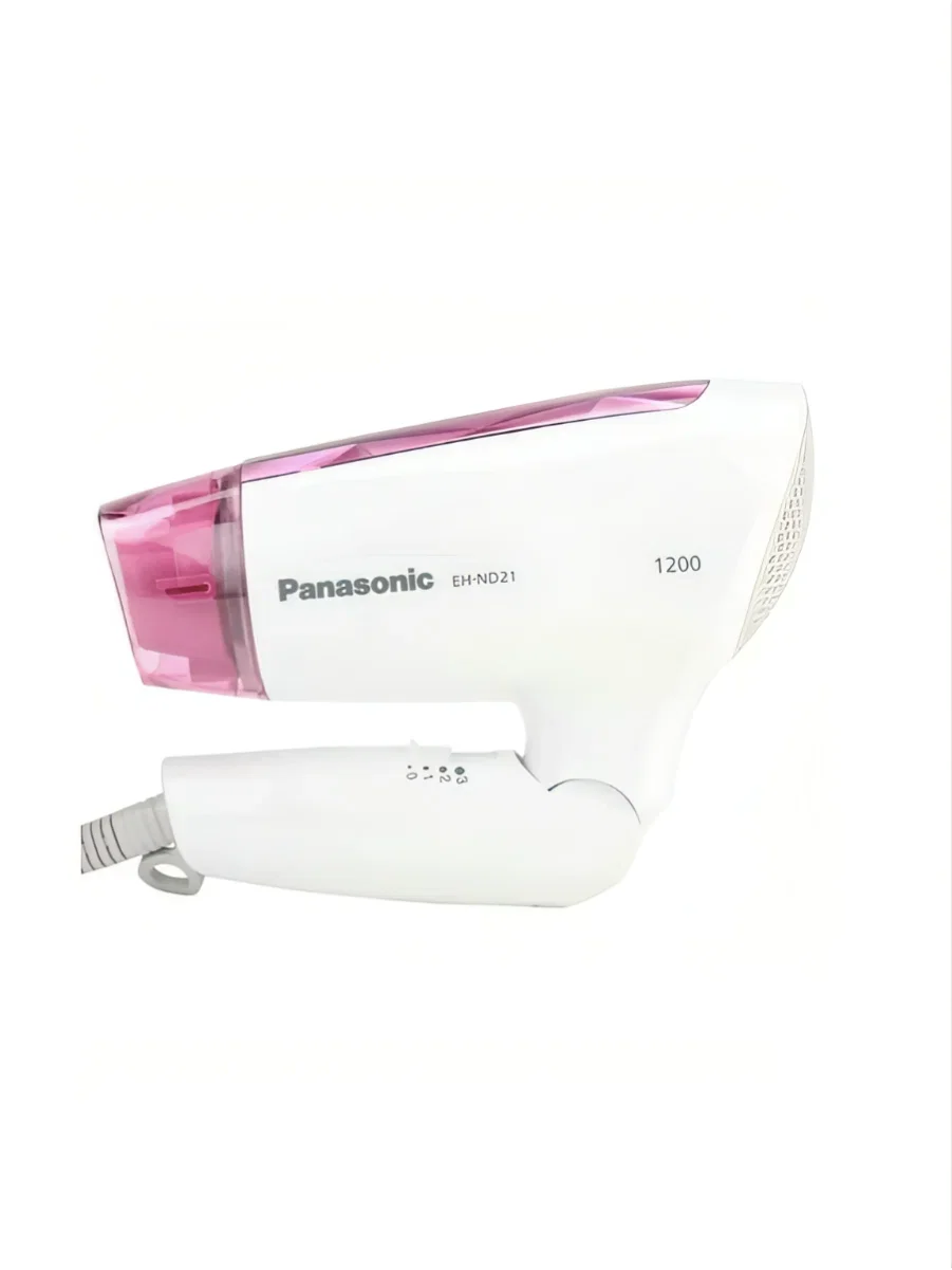 Фен Panasonic EH-ND21-P615 белый/розовый, 1200 Вт, компактный