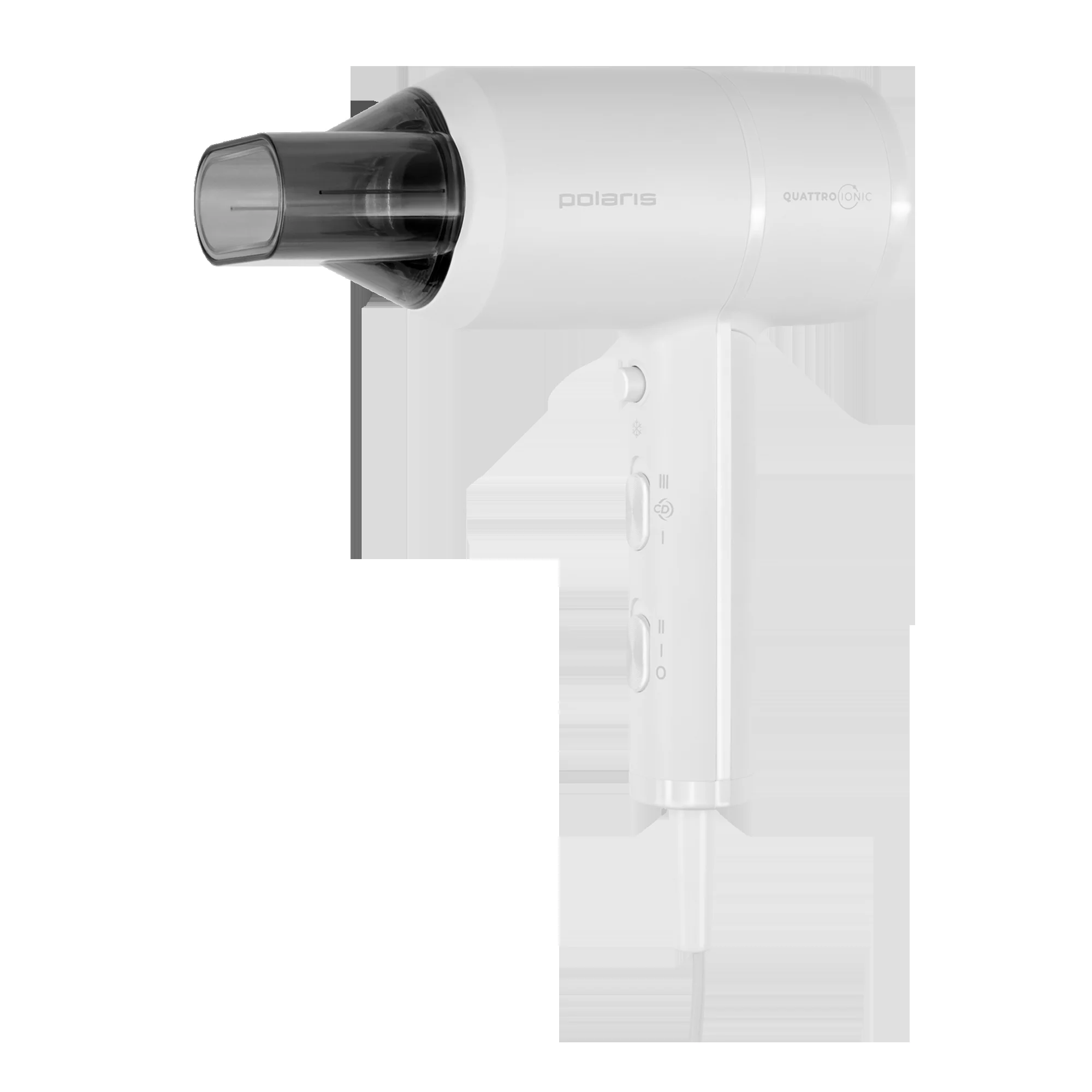 Фен Polaris PHD 2044Ti Quattro Ionic белый/серый, 1900 Вт, компактный, ионизация