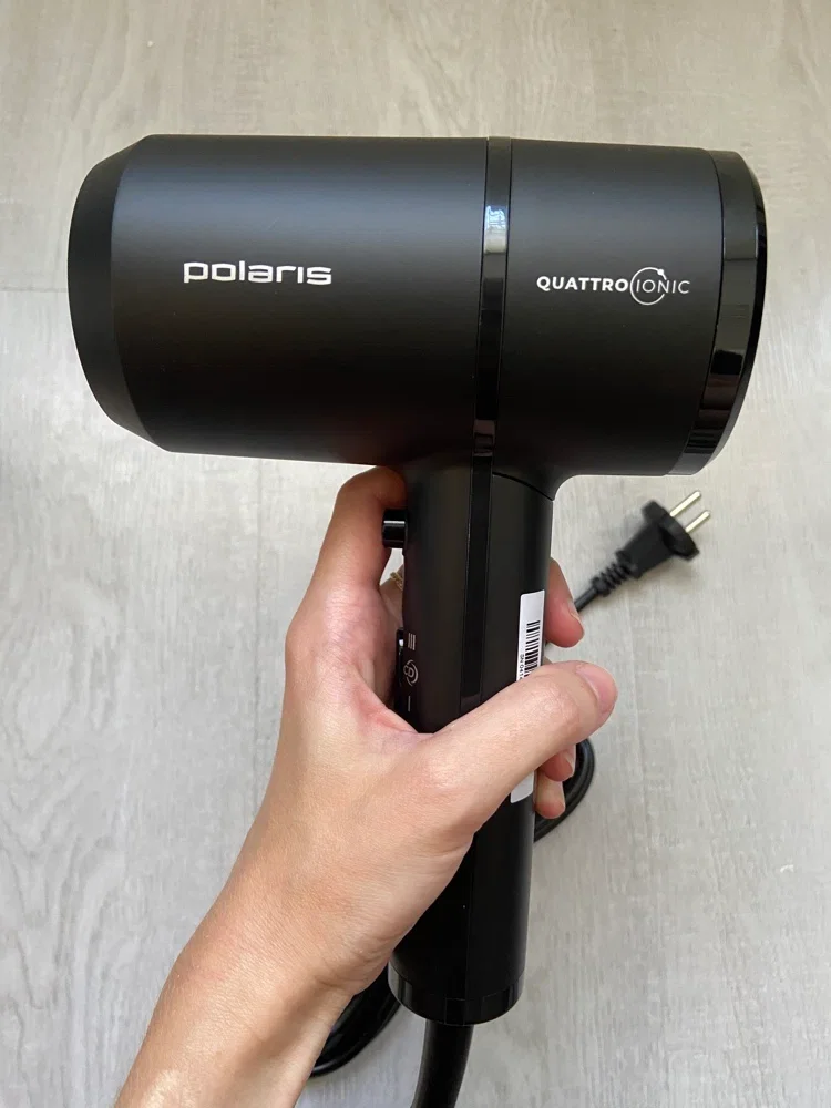 Фен Polaris PHD 2044Ti Quattro Ionic белый/серый, 1900 Вт, компактный, ионизация