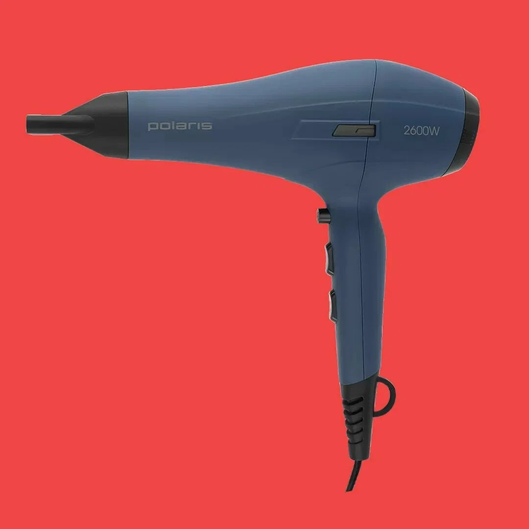 Фен Polaris PHD 2600ACi Salon Hair синий, 2600 Вт, ионизация