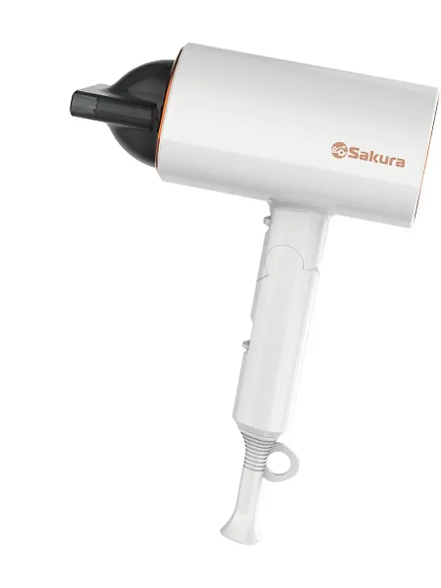 Фен SAKURA SA-4043W белый, 2000 Вт, компактный