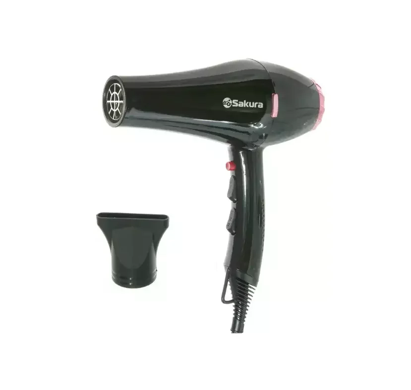 Фен SAKURA SA-4047BK Professional черный/розовое золото, 2000 Вт