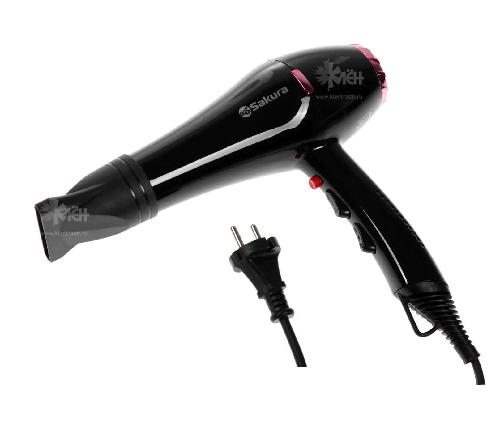 Фен SAKURA SA-4047BK Professional черный/розовое золото, 2000 Вт