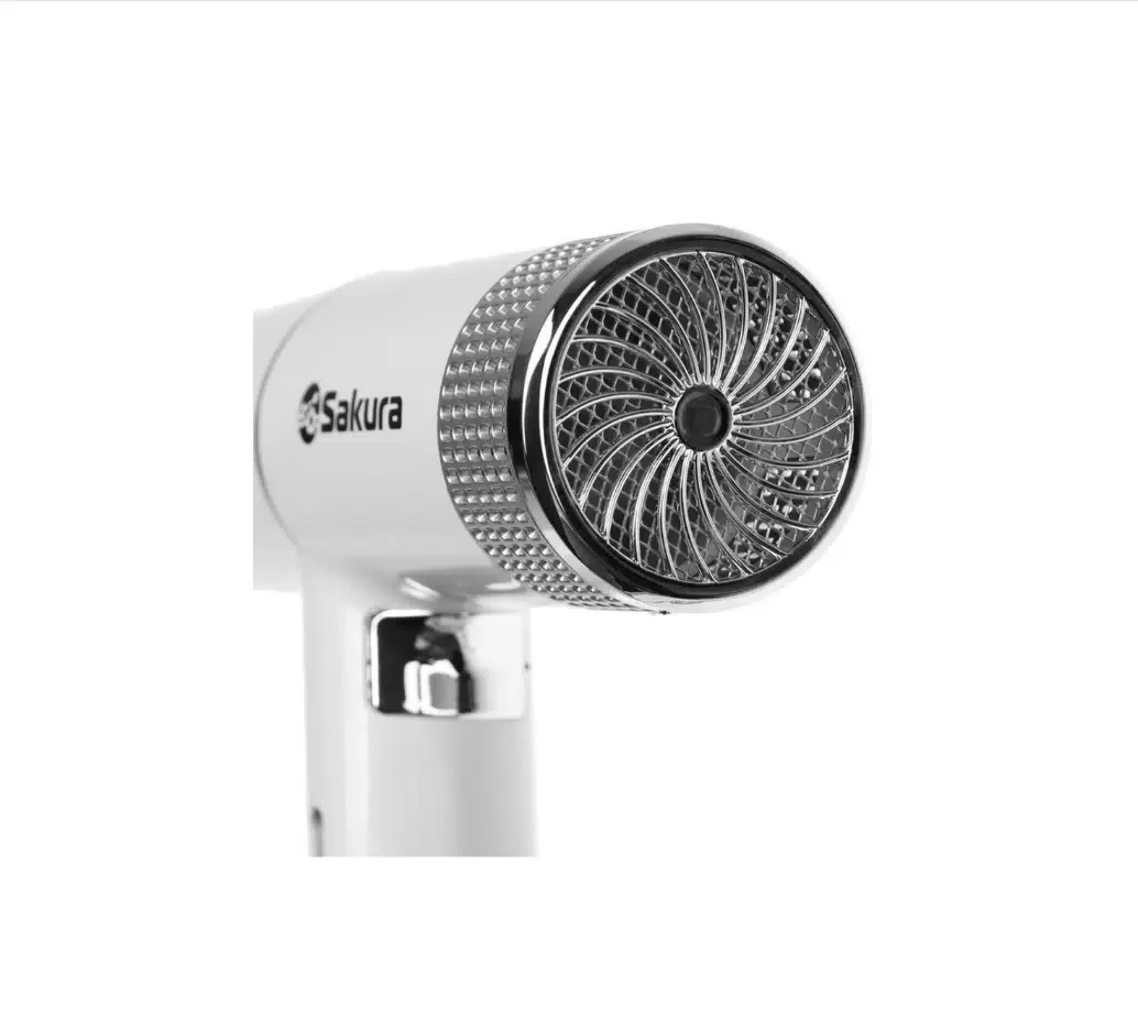 Фен SAKURA SA-4051W белый/серый, 1600 Вт, компактный