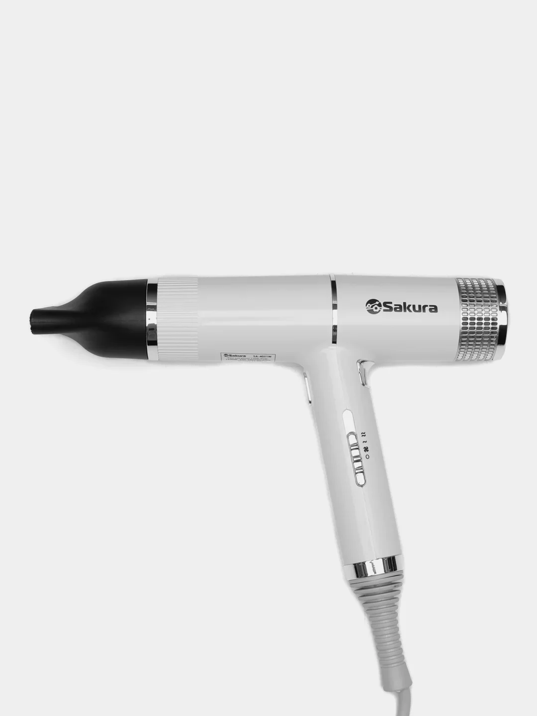 Фен SAKURA SA-4051W белый/серый, 1600 Вт, компактный