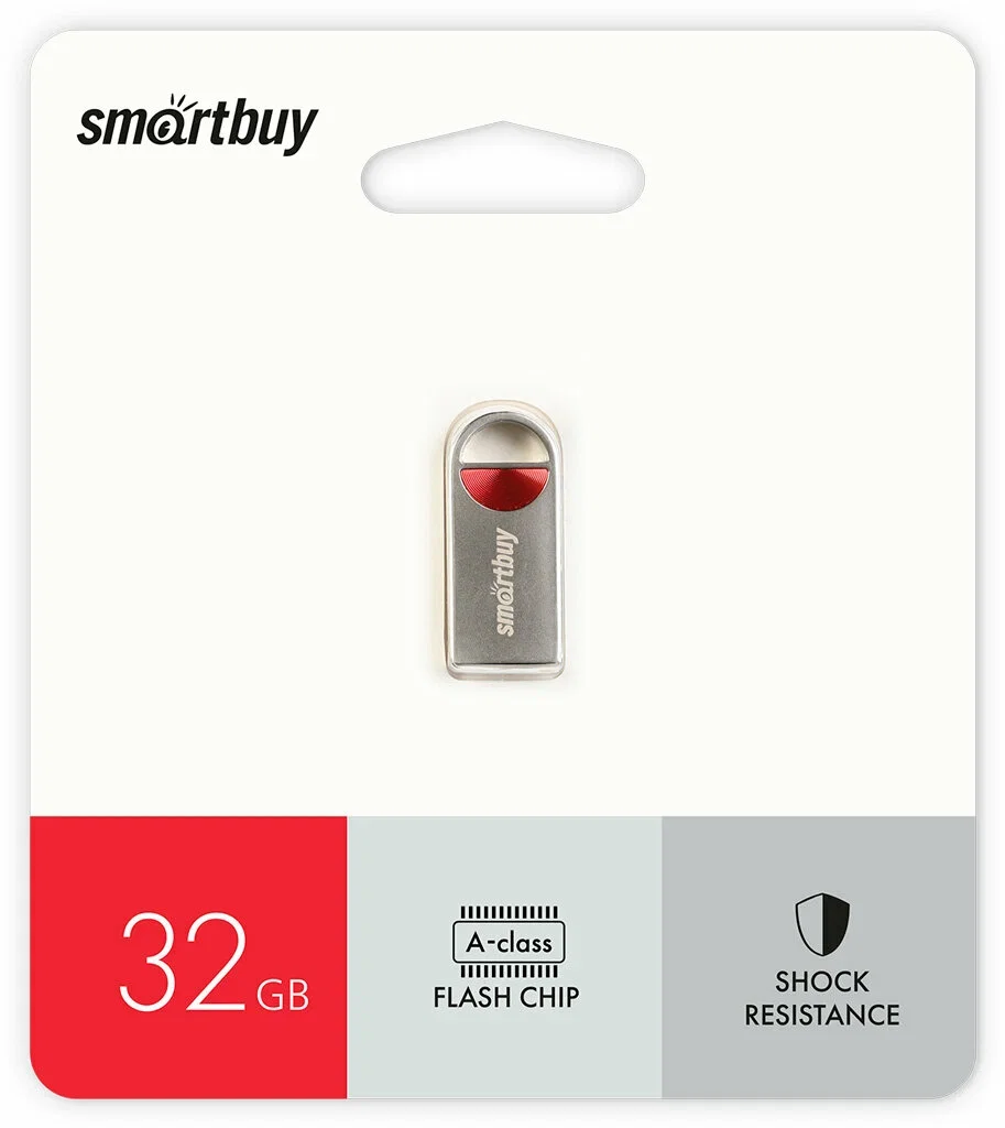 Флешка USB (SB032 GbMC8) UFD 2.0 032 Gb,MC8 Metal красный