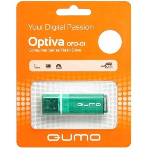 Флешка USB 2.0 QUMO 16Gb Optiva 01 зеленый QM16GUD-OP1-green