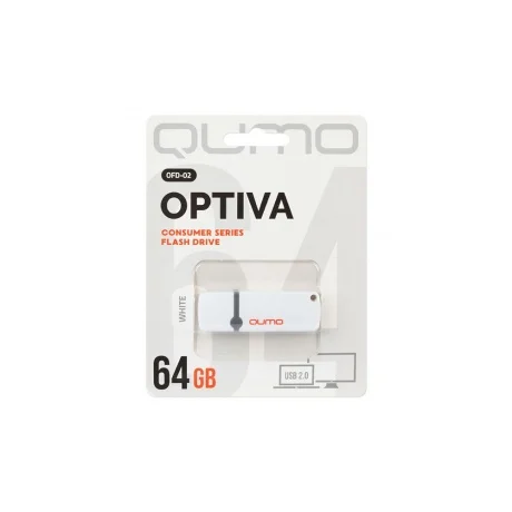 Флешка USB 2.0 QUMO 64Gb Optiva 02 белый