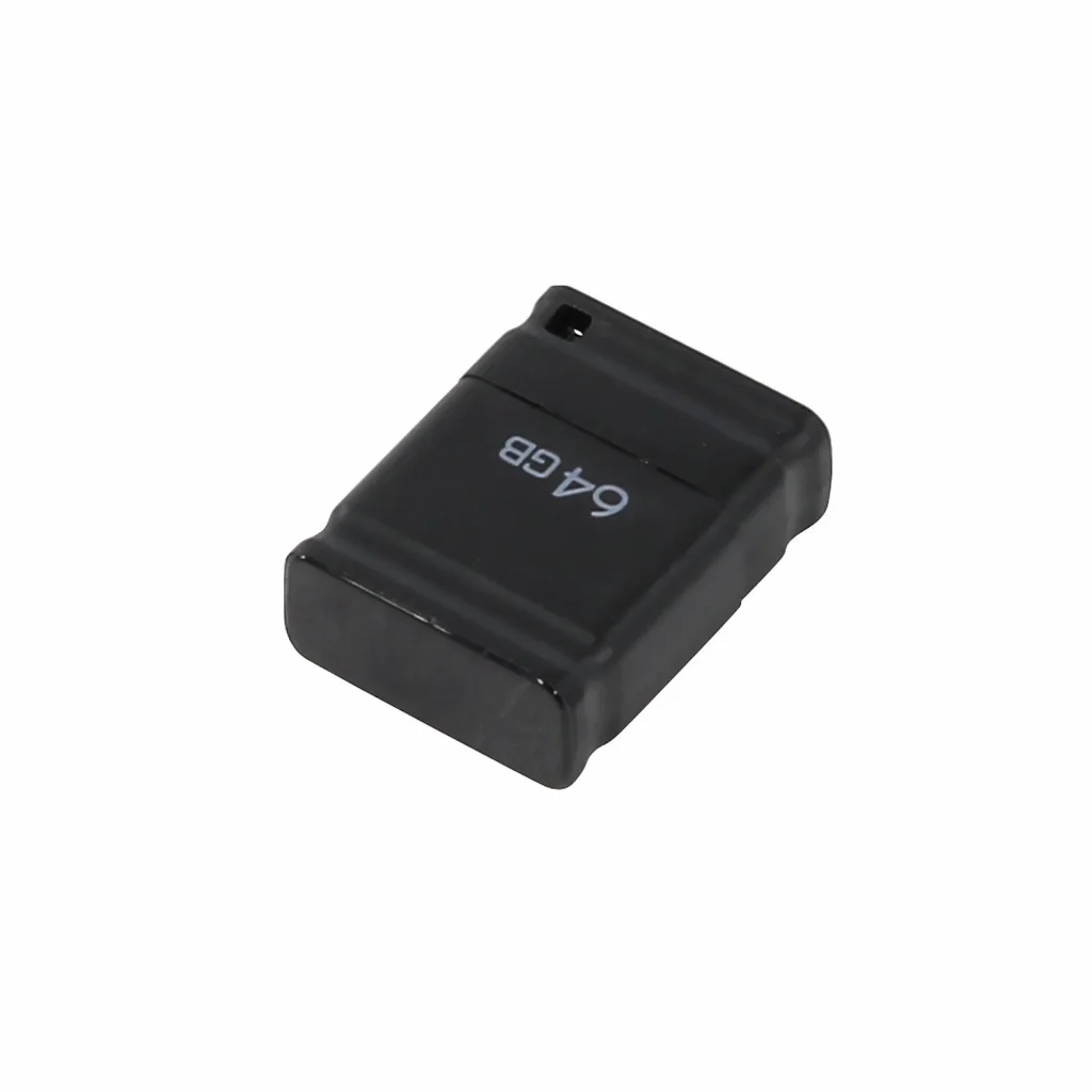 Флешка USB 2.0 QUMO 64Gb, NANO QM64GUD-NANO-B черный