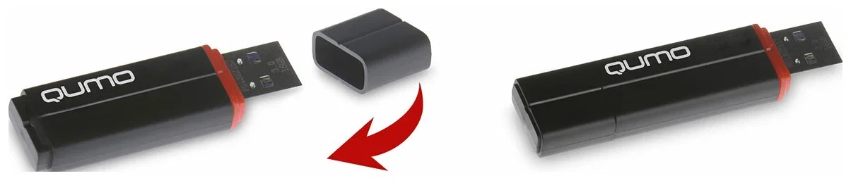 Флешка USB 3.0 QUMO 32Gb, Speedster черный
