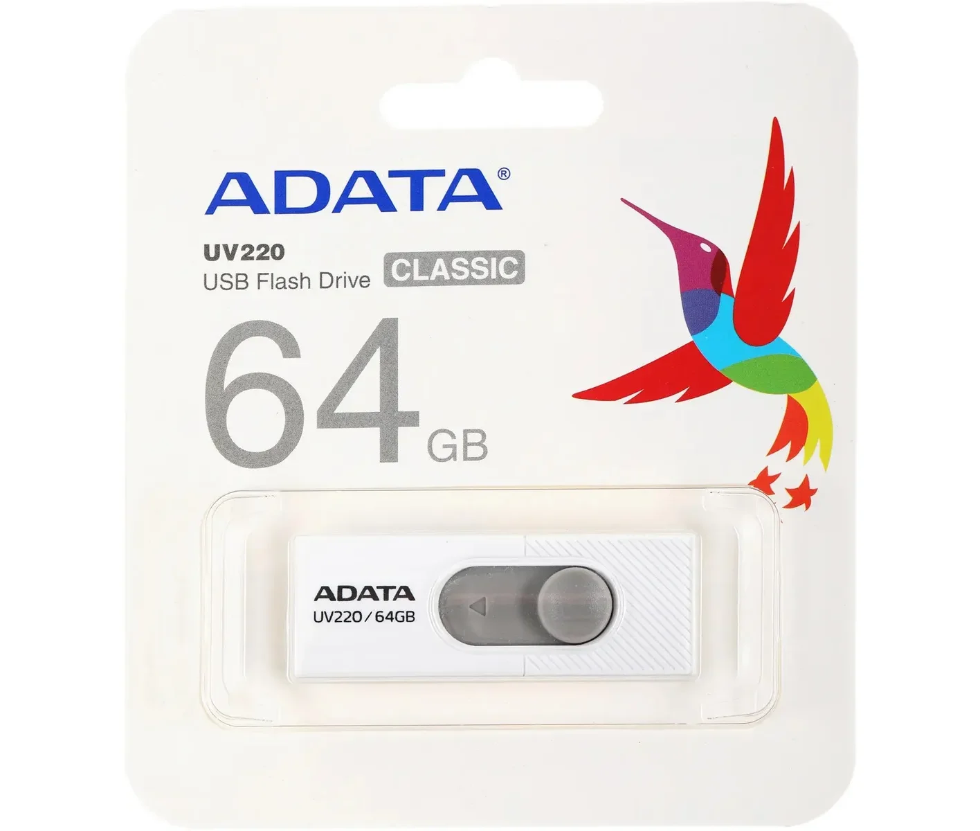 Флешка USB ADATA C008 (AC008-16G-RWE), 16Gb, USB 2.0, R/W 15/5, белый/синий