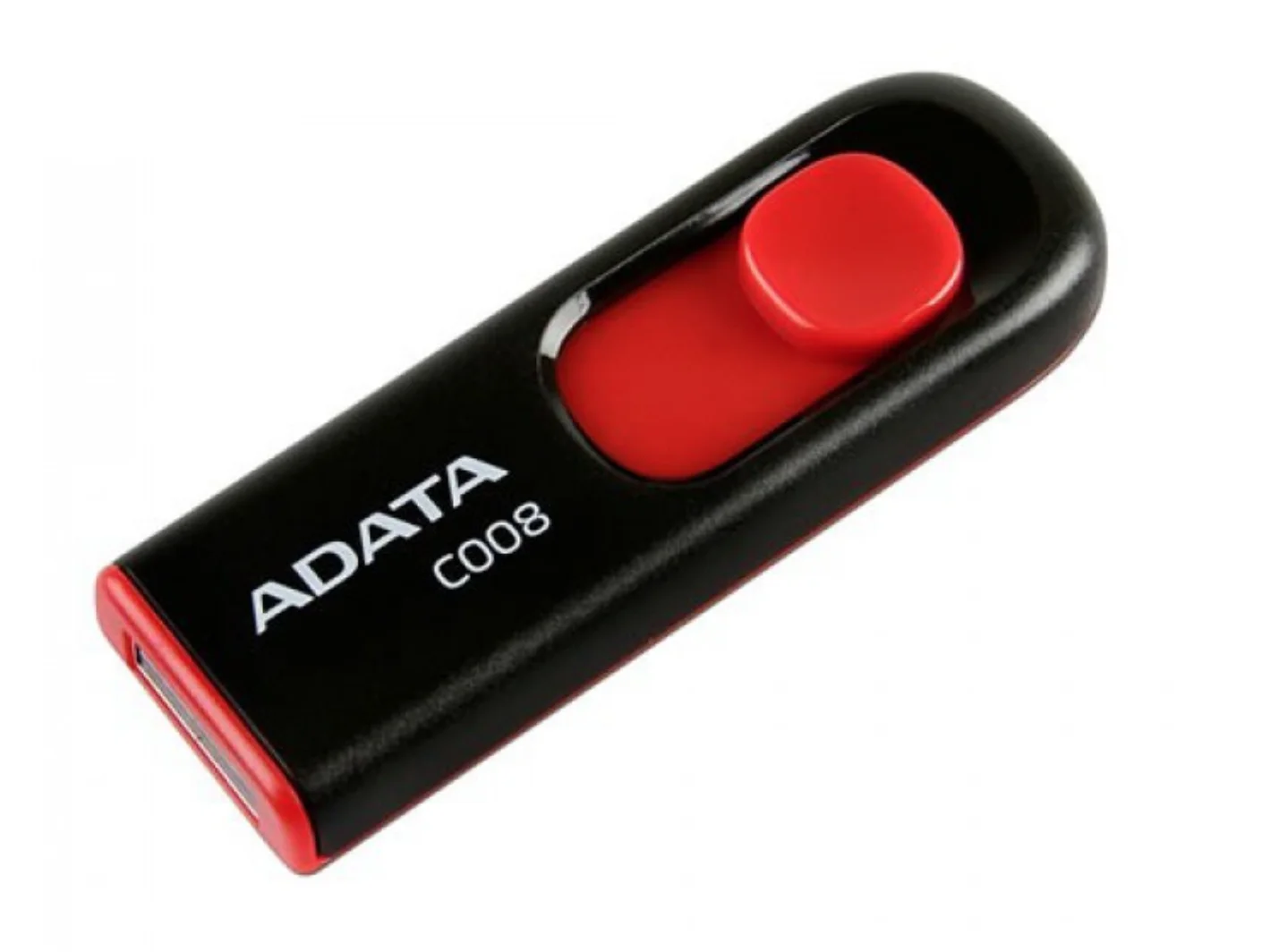 Флешка USB ADATA Classic C008 (AC008-16G-RKD), 16Gb, USB 2.0, R/W 30/6, черный/красный