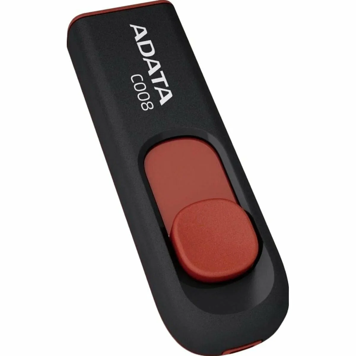 Флешка USB ADATA Classic C008 (AC008-16G-RKD), 16Gb, USB 2.0, R/W 30/6, черный/красный