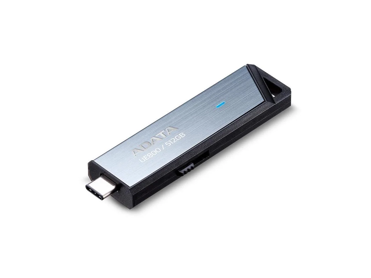 Флешка USB ADATA UE800 (AELI-UE800-512G-CSG), 512Gb, Type-C USB 3.2, R/W 1000/1000, серебристый